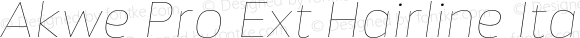 Akwe Pro Ext Hairline Italic