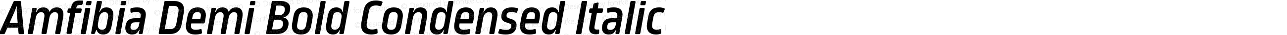 Amfibia Demi Bold Condensed Italic