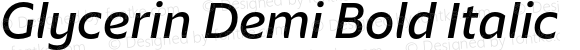 Glycerin Demi Bold Italic