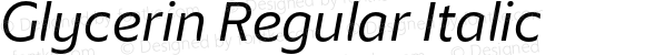 Glycerin Regular Italic