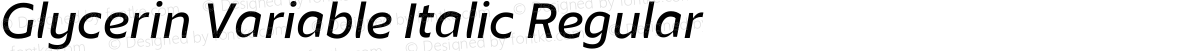 Glycerin Variable Italic Regular