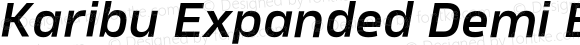 Karibu Expanded Demi Bold Italic