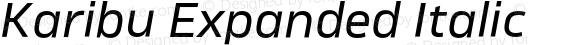 Karibu Expanded Regular Italic