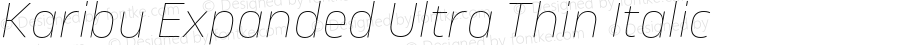 Karibu Expanded Ultra Thin Italic