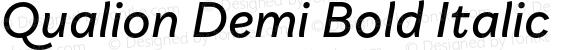 Qualion Demi Bold Italic