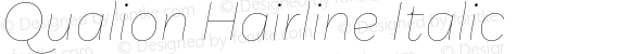 Qualion Hairline Italic