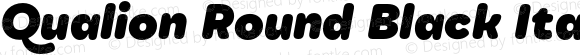 Qualion Round Black Italic