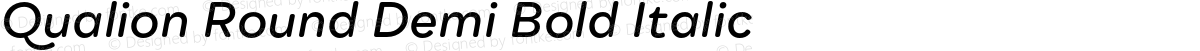 Qualion Round Demi Bold Italic