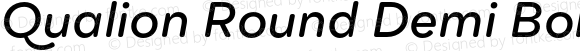 Qualion Round Demi Bold Italic
