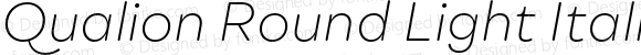 Qualion Round Light Italic