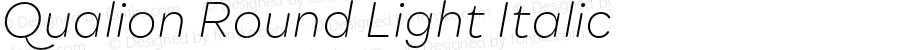 Qualion Round Light Italic