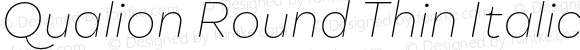 Qualion Round Thin Italic