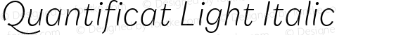 Quantificat Light Italic
