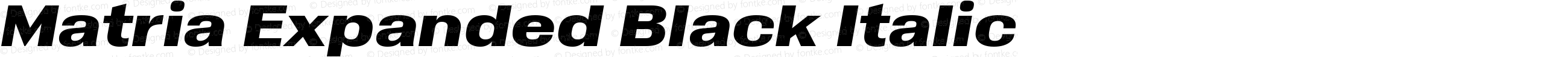 Matria Expanded Black Italic