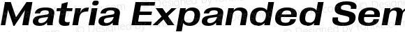 Matria Expanded SemiBold Italic