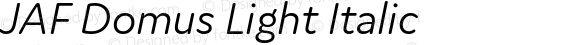 JAF Domus Light Italic