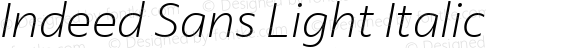 Indeed Sans Light Italic