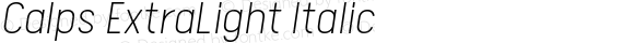 Calps ExtraLight Italic