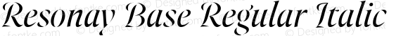 Resonay Base Regular Italic