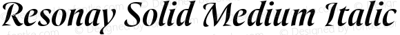 Resonay Solid Medium Italic