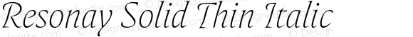 Resonay Solid Thin Italic