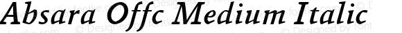 Absara Offc Medium Italic