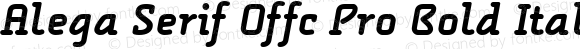Alega Serif Offc Pro Bold Italic