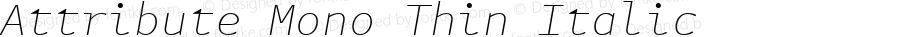 Attribute Mono Thin Italic