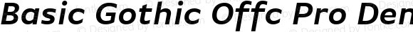 Basic Gothic Offc Pro Demibold Italic
