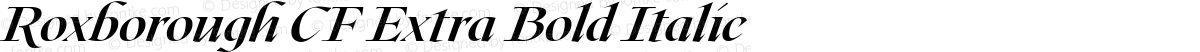 Roxborough CF Extra Bold Italic