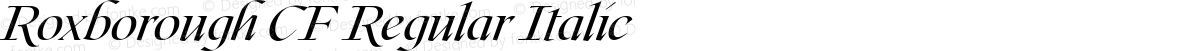Roxborough CF Regular Italic
