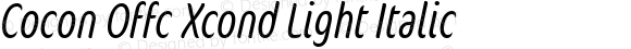Cocon Offc Xcond Light Italic