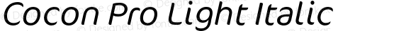 Cocon Pro Light Italic