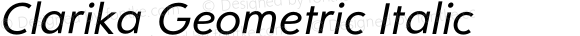Clarika Geometric Italic