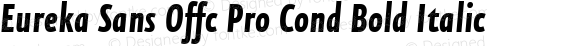 Eureka Sans Offc Pro Cond Bold Italic