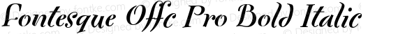 Fontesque Offc Pro Bold Italic