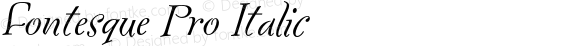 Fontesque Pro Italic