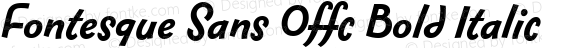 Fontesque Sans Offc Bold Italic