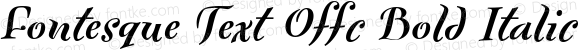 Fontesque Text Offc Bold Italic