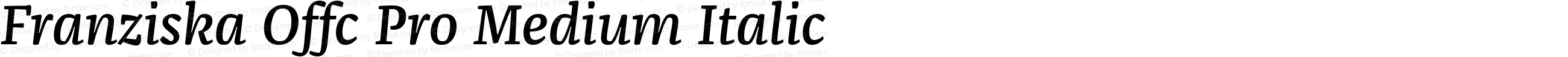 Franziska Offc Pro Medium Italic