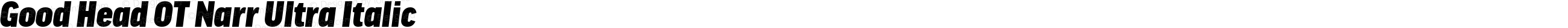 Good Head OT Narr Ultra Italic