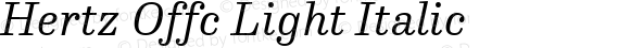Hertz Offc Light Italic