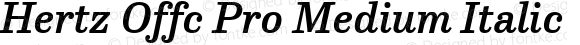 Hertz Offc Pro Medium Italic
