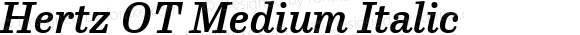 Hertz OT Medium Italic