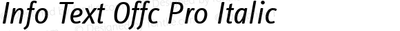 Info Text Offc Pro Italic