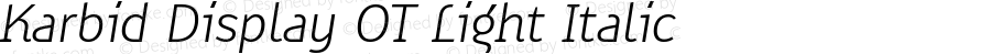 Karbid Display OT Light Italic