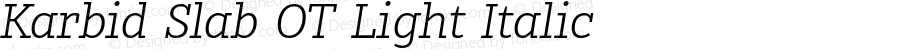 Karbid Slab OT Light Italic