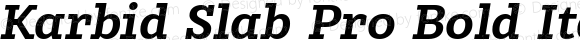 Karbid Slab Pro Bold Italic