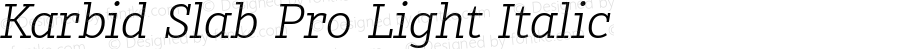 Karbid Slab Pro Light Italic