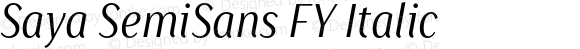 SayaSemiSansFY-Italic